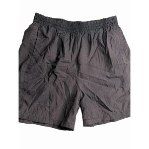 Vintage 90s MTA Pro Nylon Swim Trunks Shorts Black Mesh Lined Men's M